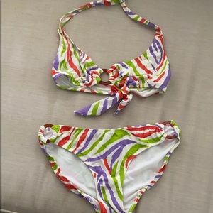 EUC DVF printed bikini size Small